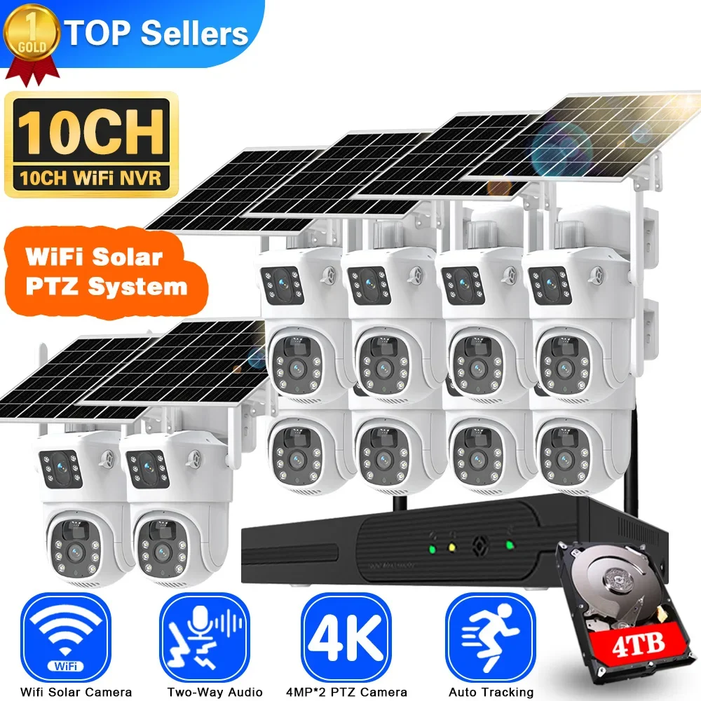 4K 8MP Dual Lens Wifi Solar CC - Home Security Kit With Camera recension och pris