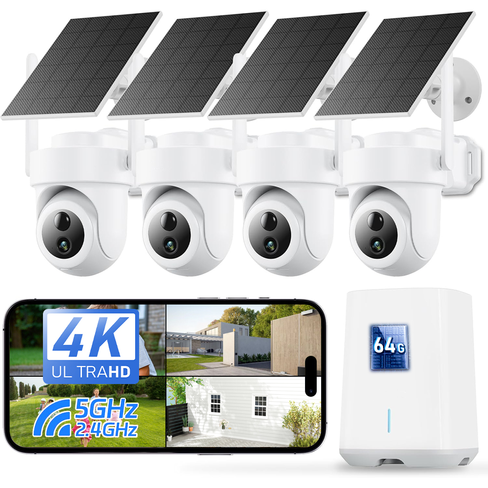 8MP 4K Solar Camera System 4-C - Home Security Kit With Camera recension och pris