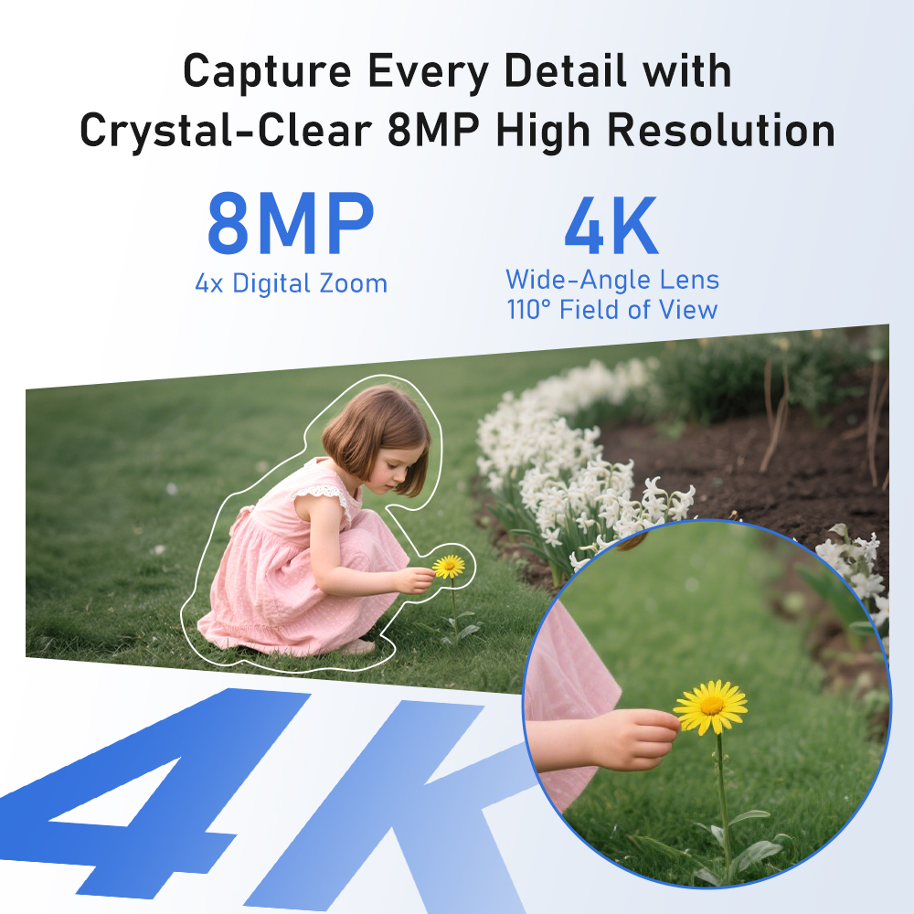 8MP 4K Solar Camera System 4-C - Home Security Kit With Camera recension och pris