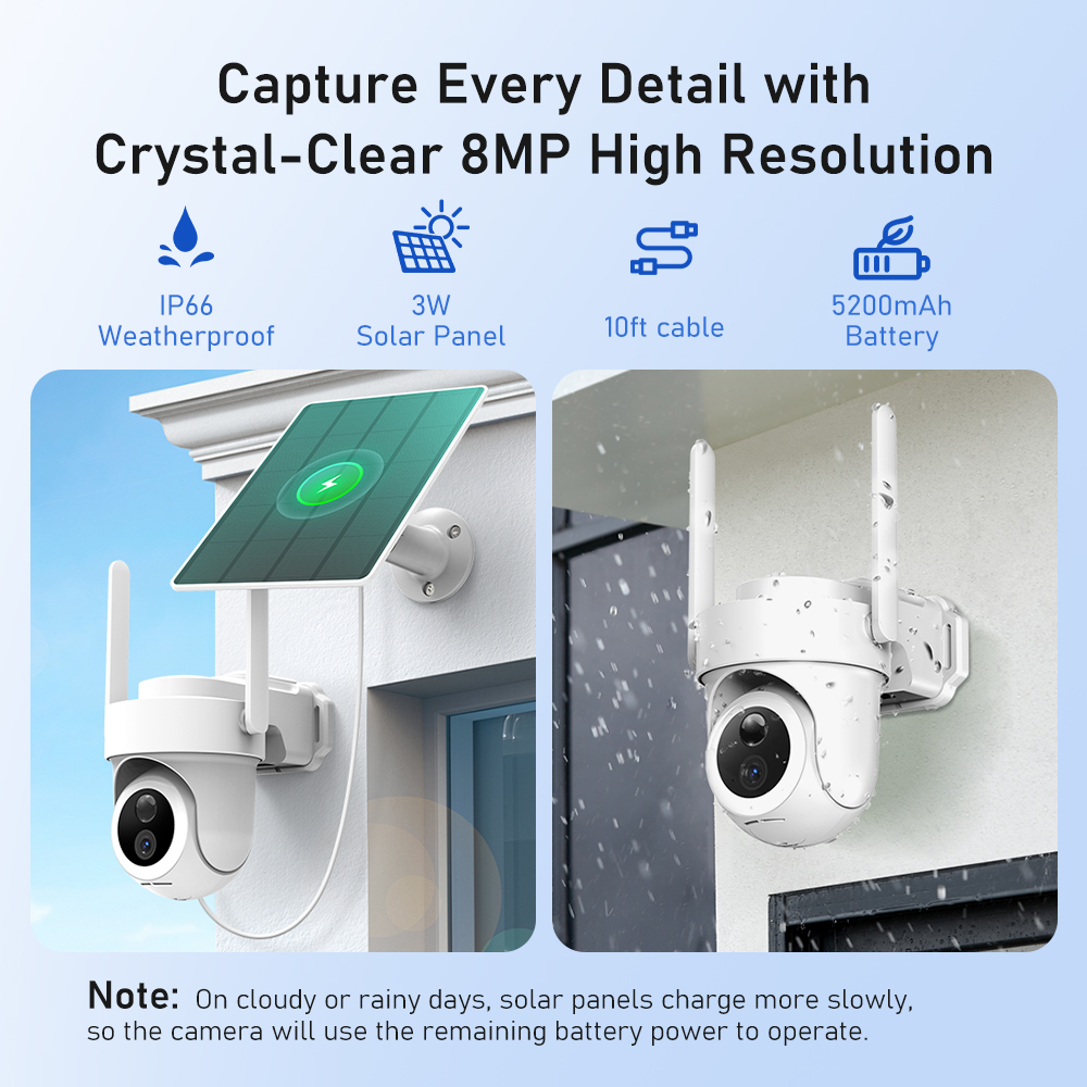 8MP 4K Solar Camera System 4-C - Home Security Kit With Camera recension och pris