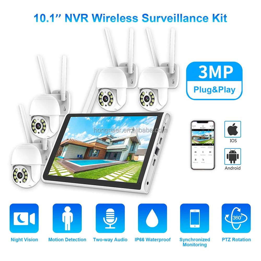 2026 Hongnaer 3MP 4 Channel Wi - Home Security With Cameras recension och pris