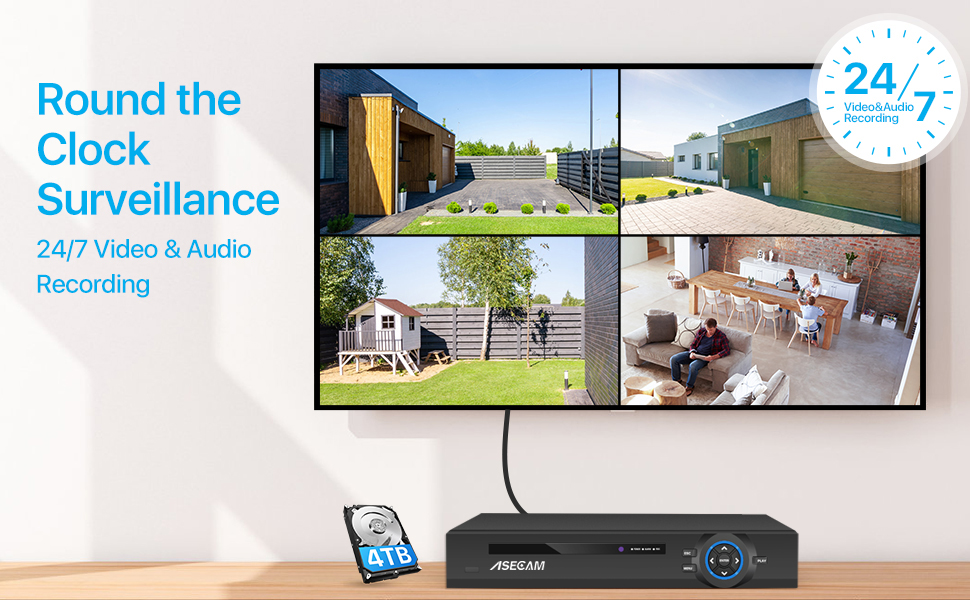 Super 8MP POE NVR Video Record - Home Security With Cameras recension och pris