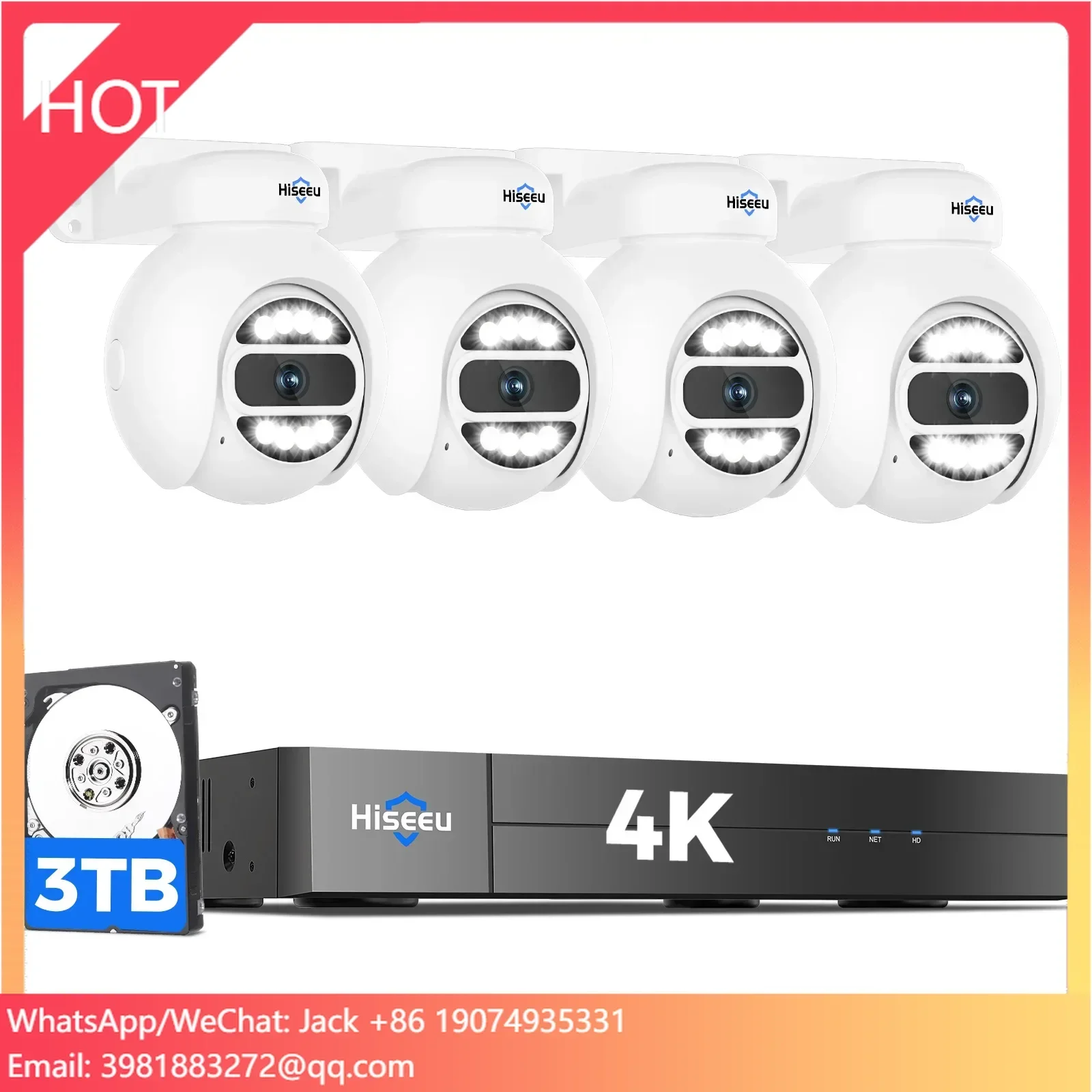 Hiseeu Automatic Tracking 5mp  - Home Security Kit With Camera recension och pris