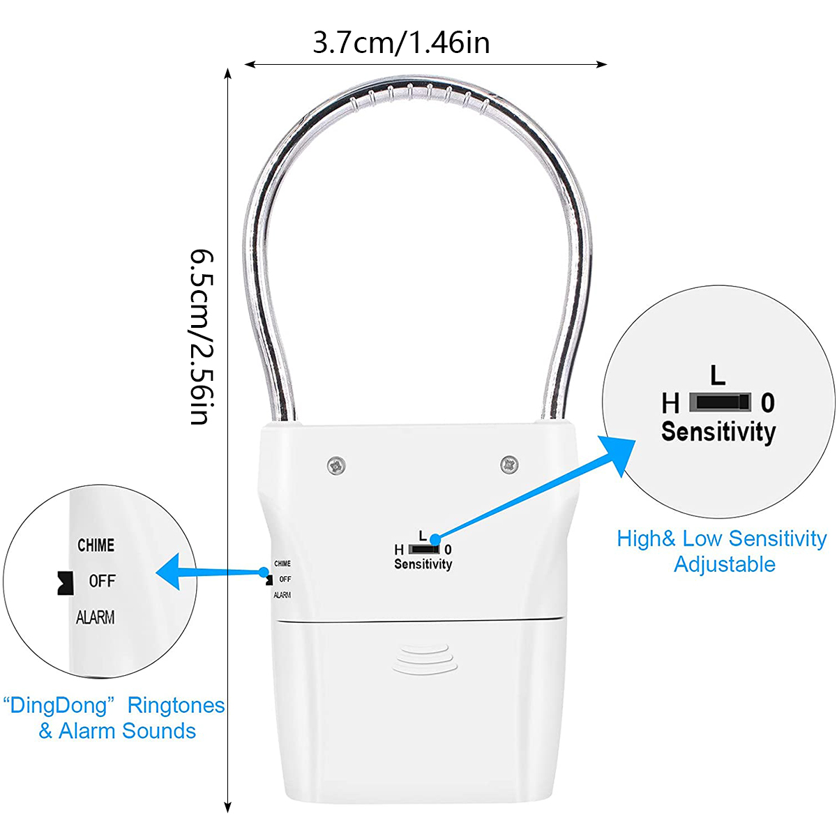 Door Handle Alarm 110dB Door S - Door Wedge Alarm recension och pris