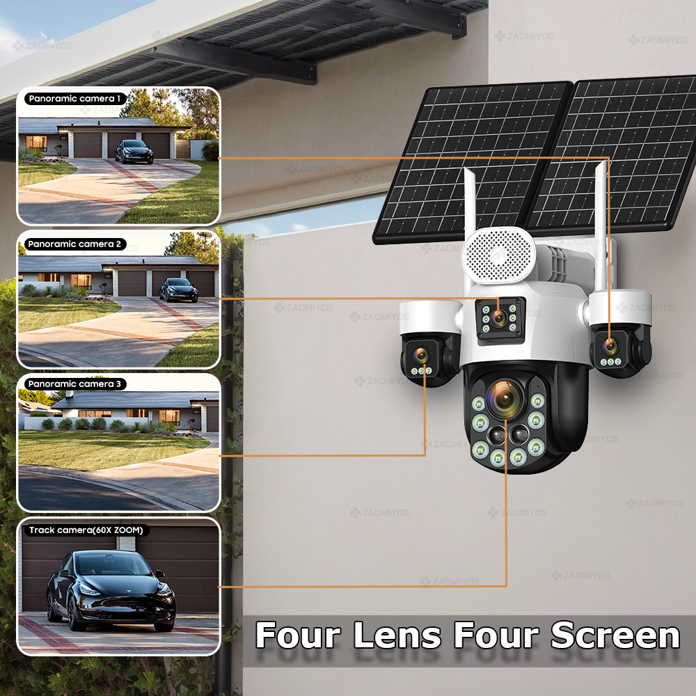 4 Lens Outdoor 360° Surveillan - Home Security Services recension och pris