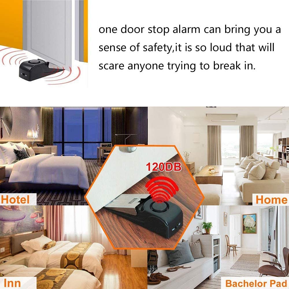 120 db Wireless Door Stop Stop - Door Wedge Alarm recension och pris