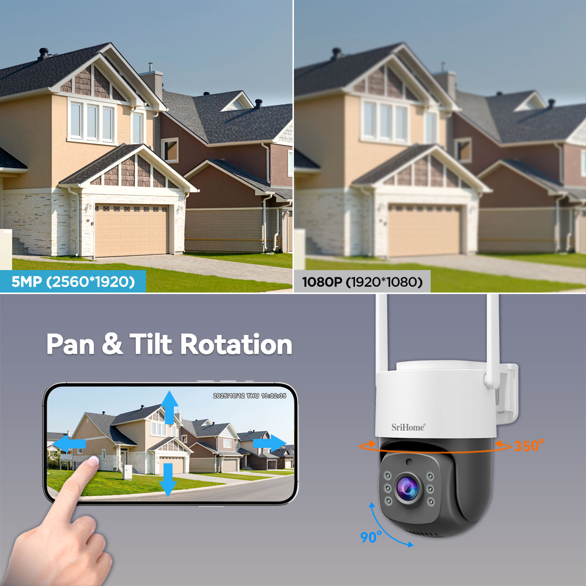 Srihome NVS012-IPC056 5MP IP C - Home Security Kit With Camera recension och pris