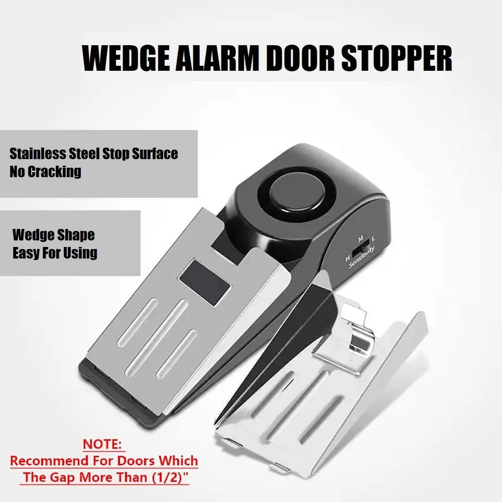 120db Wireless Stainless Steel - Door Wedge Alarm recension och pris