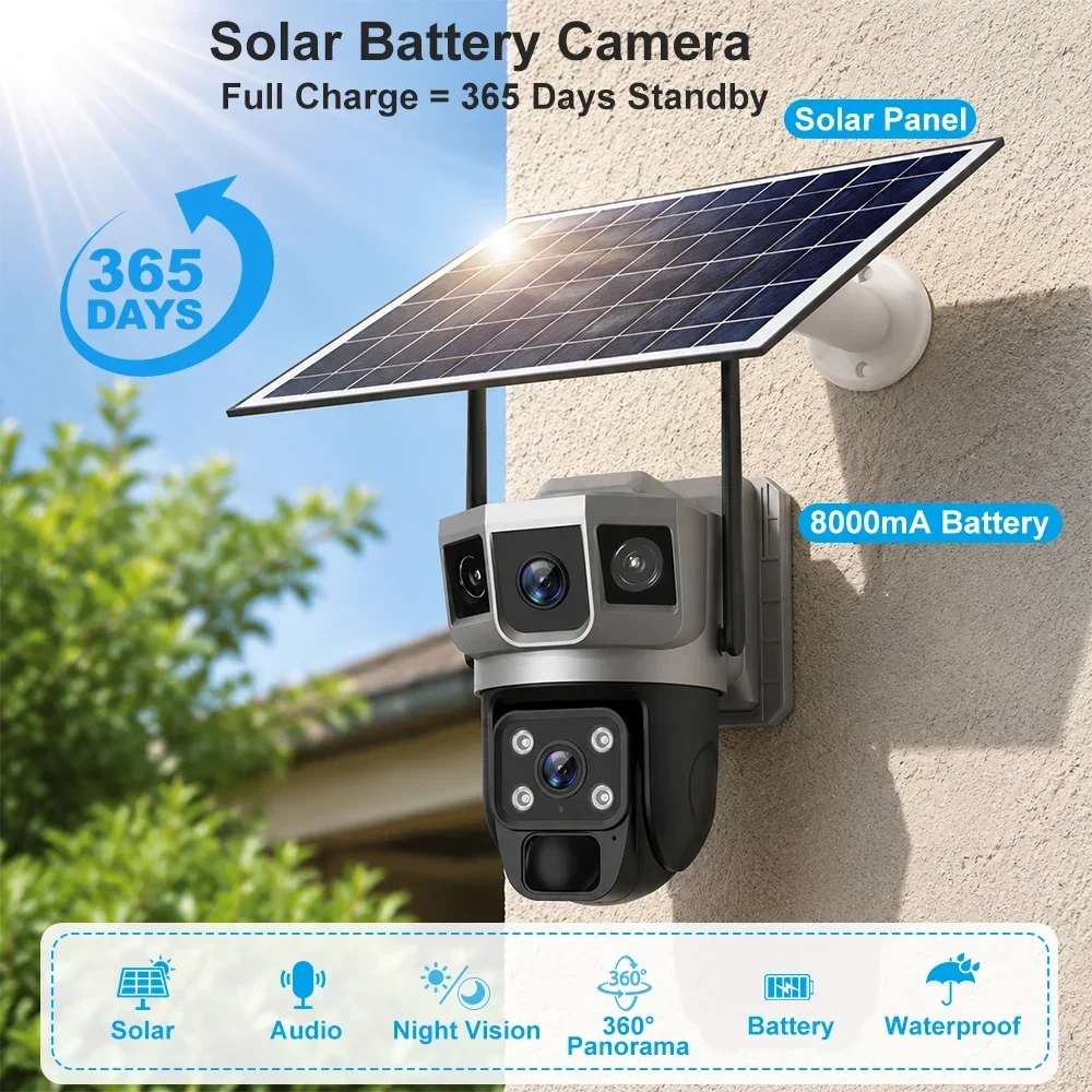 V380 4K 3 Screens 4G Camera So - Home Security Services recension och pris