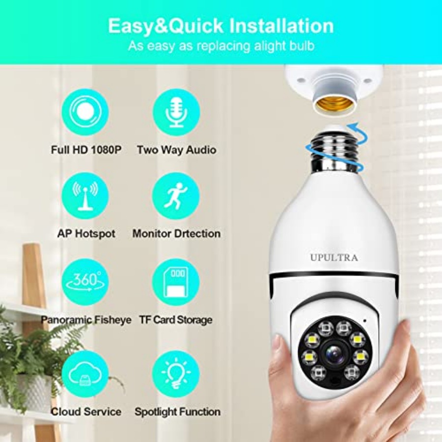 Light Bulb 1080P Security Wire - Home Security With Cameras recension och pris