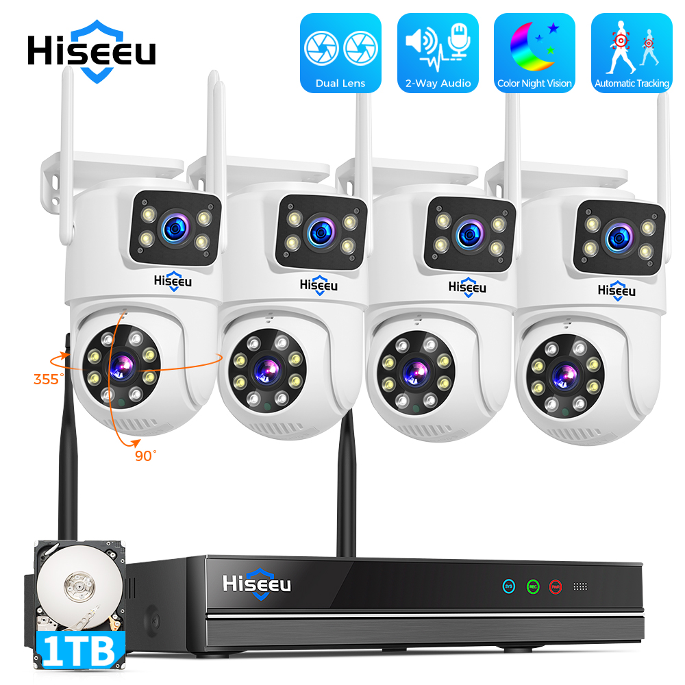 Hiseeu 6MP WiFi Dual Lens Came - Home Security Kit With Camera recension och pris